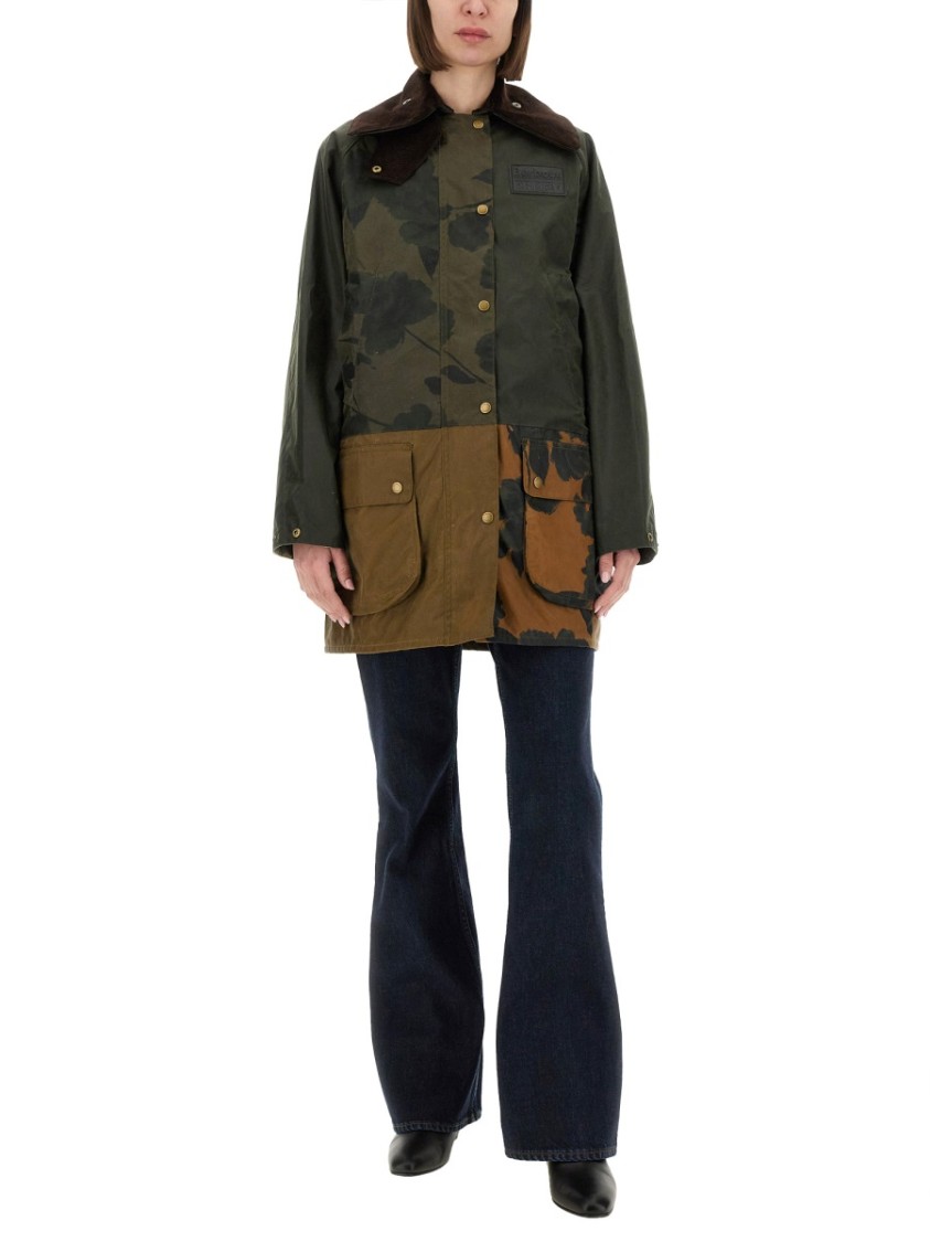Barbour X Erdem Patchwork Design Jacket With Classic Collar