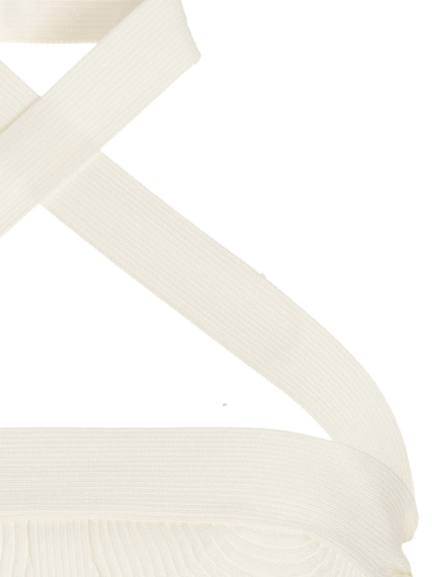 Proenza Schouler Asymmetric Shoulder Knit Top In Neutral