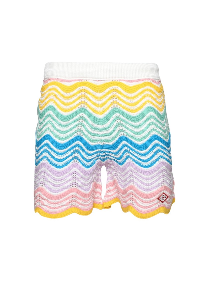 CASABLANCA CASABLANCA WAVE KNIT SHORTS GRADIENT