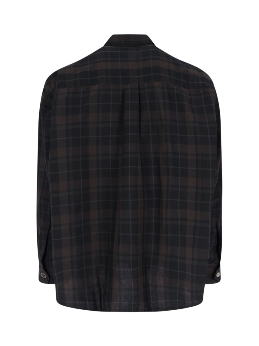 Our Legacy Borrowed Plaid Button-up Shirt In Black