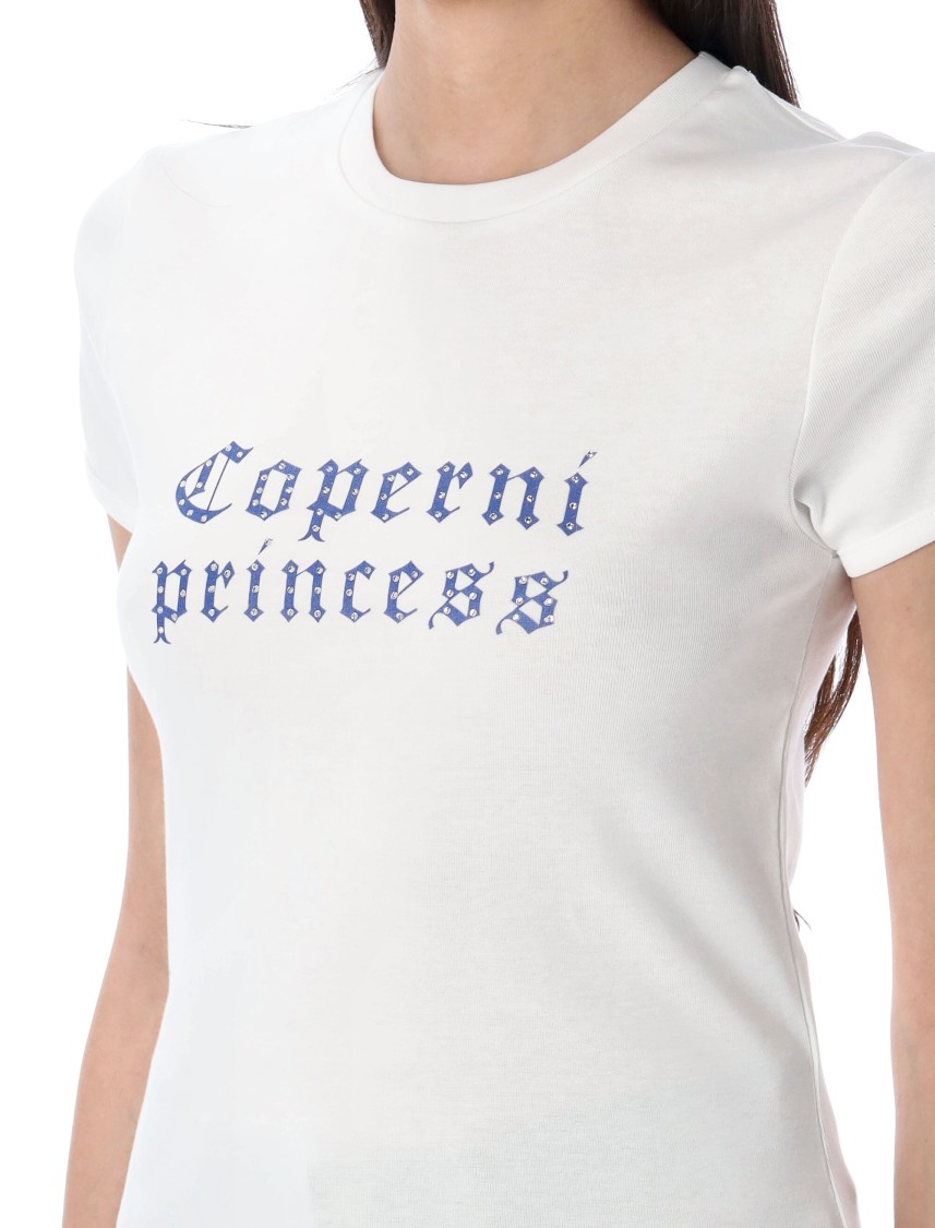 Coperni X Disney T-shirt Princess Aus Baumwoll-jersey In White