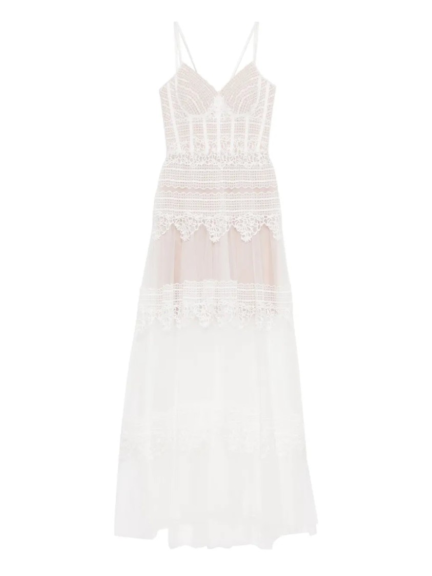 Saiid Kobeisy Lace Long Dress In White