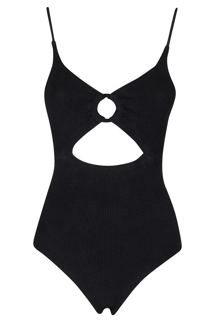 Shop Hunza G Crystal One-piece Swimsuit - Black