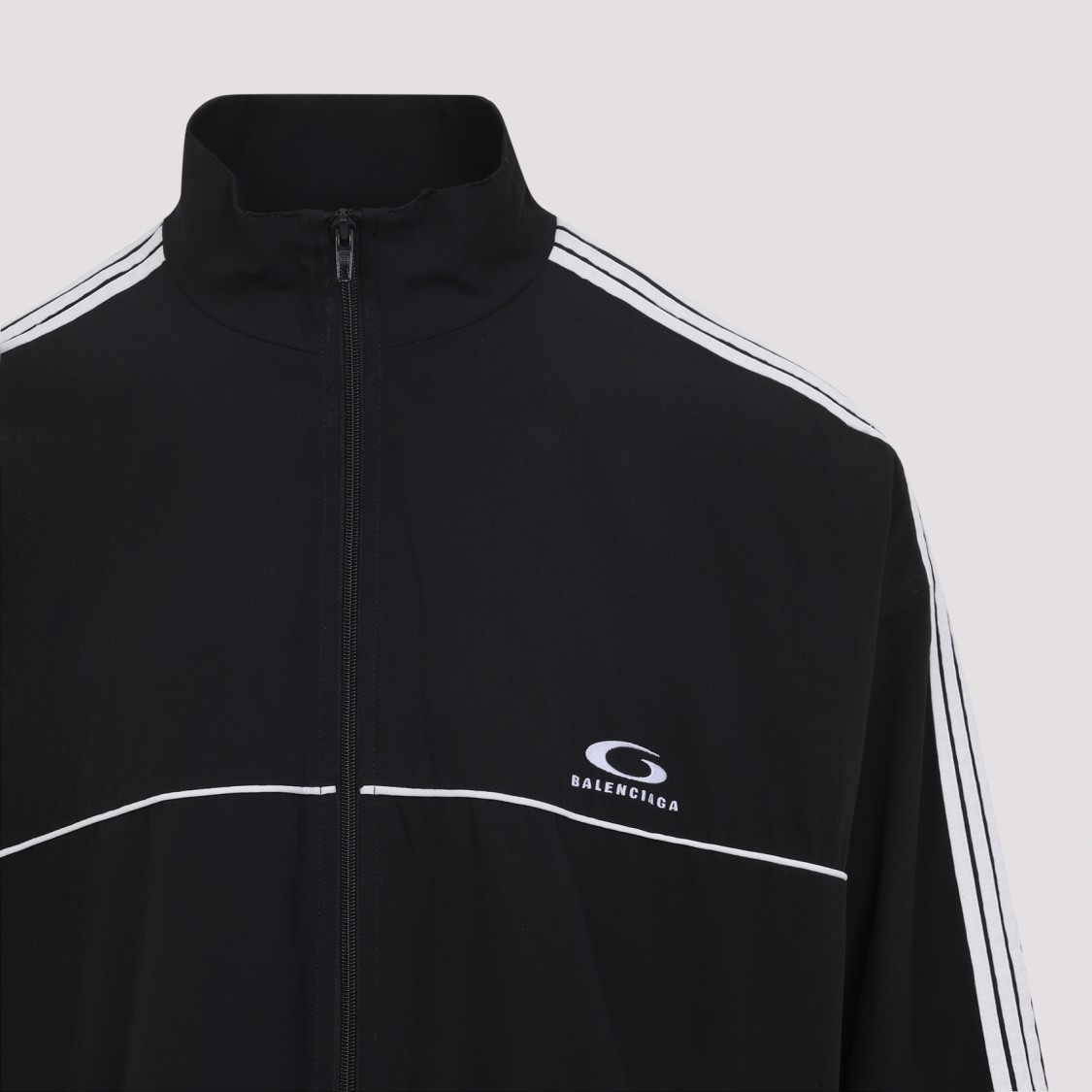 Balenciaga Black Tracksuit Jacket In Technical Fabric Men