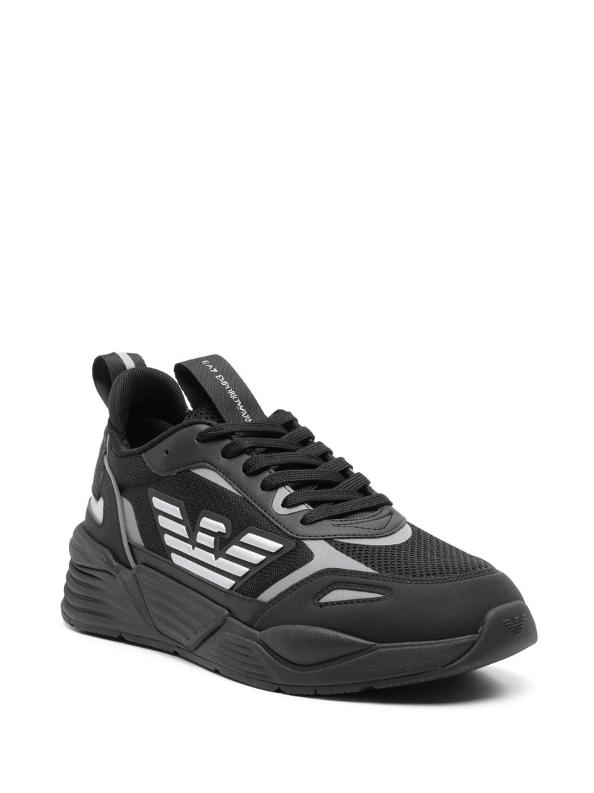 Ea7 Emporio Armani Modern Black Trainers In Black