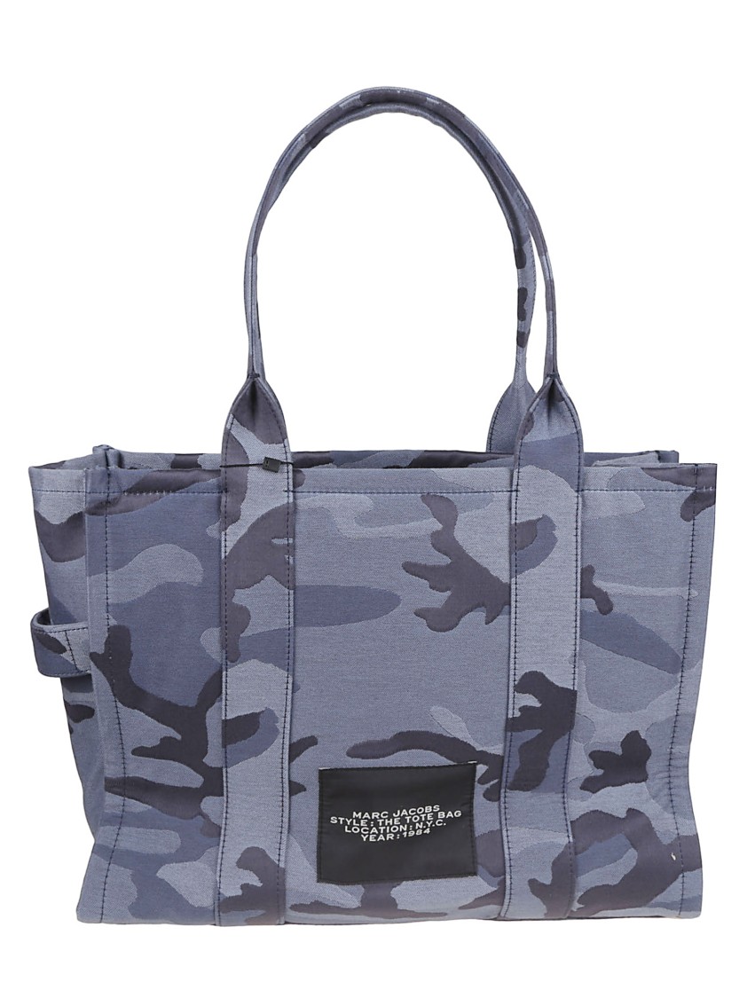 MARC JACOBS MARC JACOBS CAMOUFLAGE JACQUARD LARGE TOTE WITH ADJUSTABLE STRAP