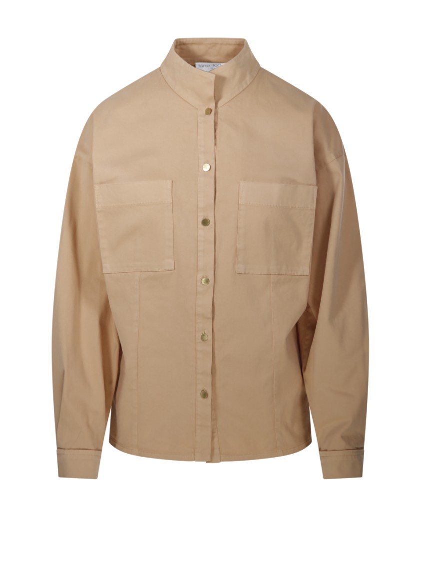 Shop Forte Forte Collar Shirt In Pink