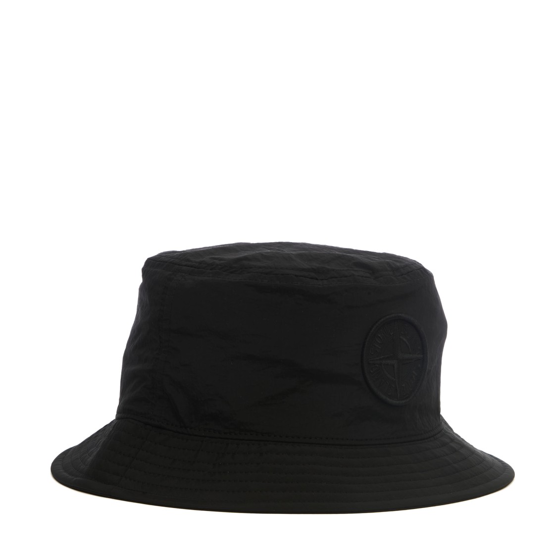 Shop Stone Island Black Hat With Subtle Branding