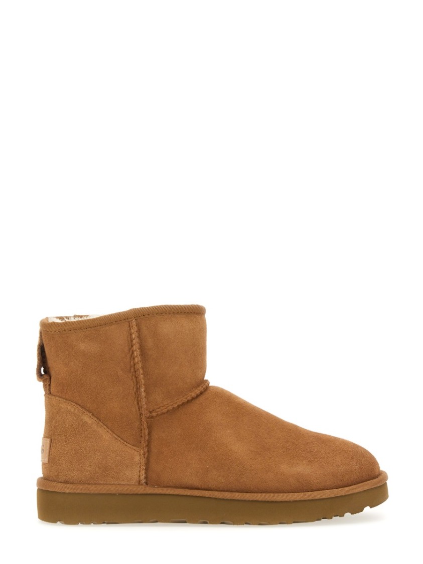 Ugg 10mm Mini Classic Ii Shearling Boots In Brown
