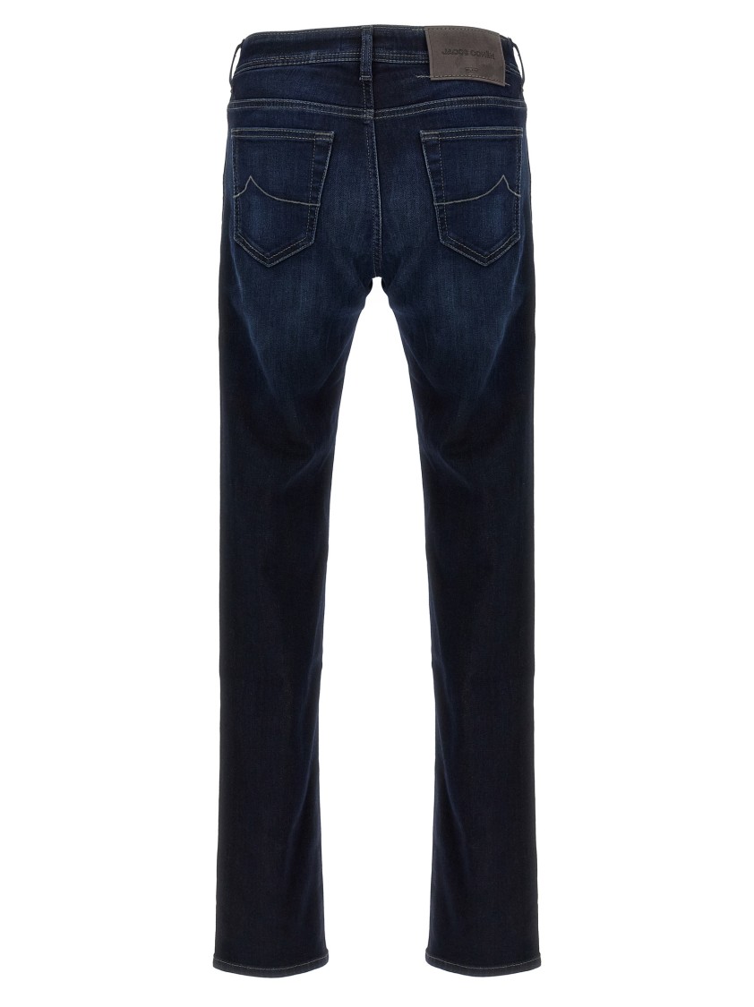 Jacob Cohen Low Waist Slim Leg Denim Jeans In Blue