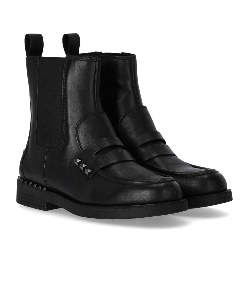 Ash Wings Studs Black Chelsea Boot In Black