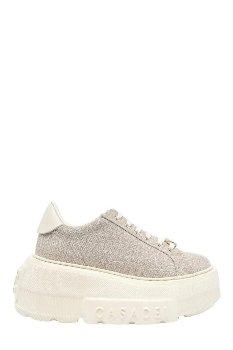 Casadei Platform Sneakers With Textured Upper In Multi
