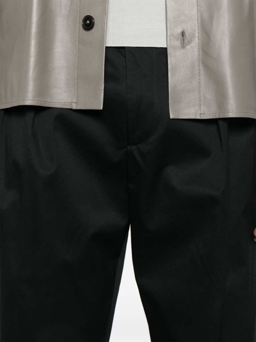 Nine In The Morning Relaxed-fit Black Trousers With Pleated Front Design In Black