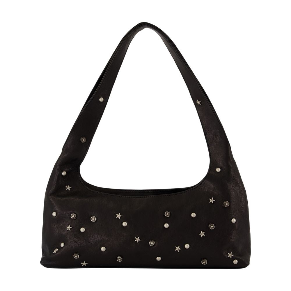 MARGESHERWOOD MARGESHERWOOD HALTER SHOULDER BAG - LEATHER - BLACK