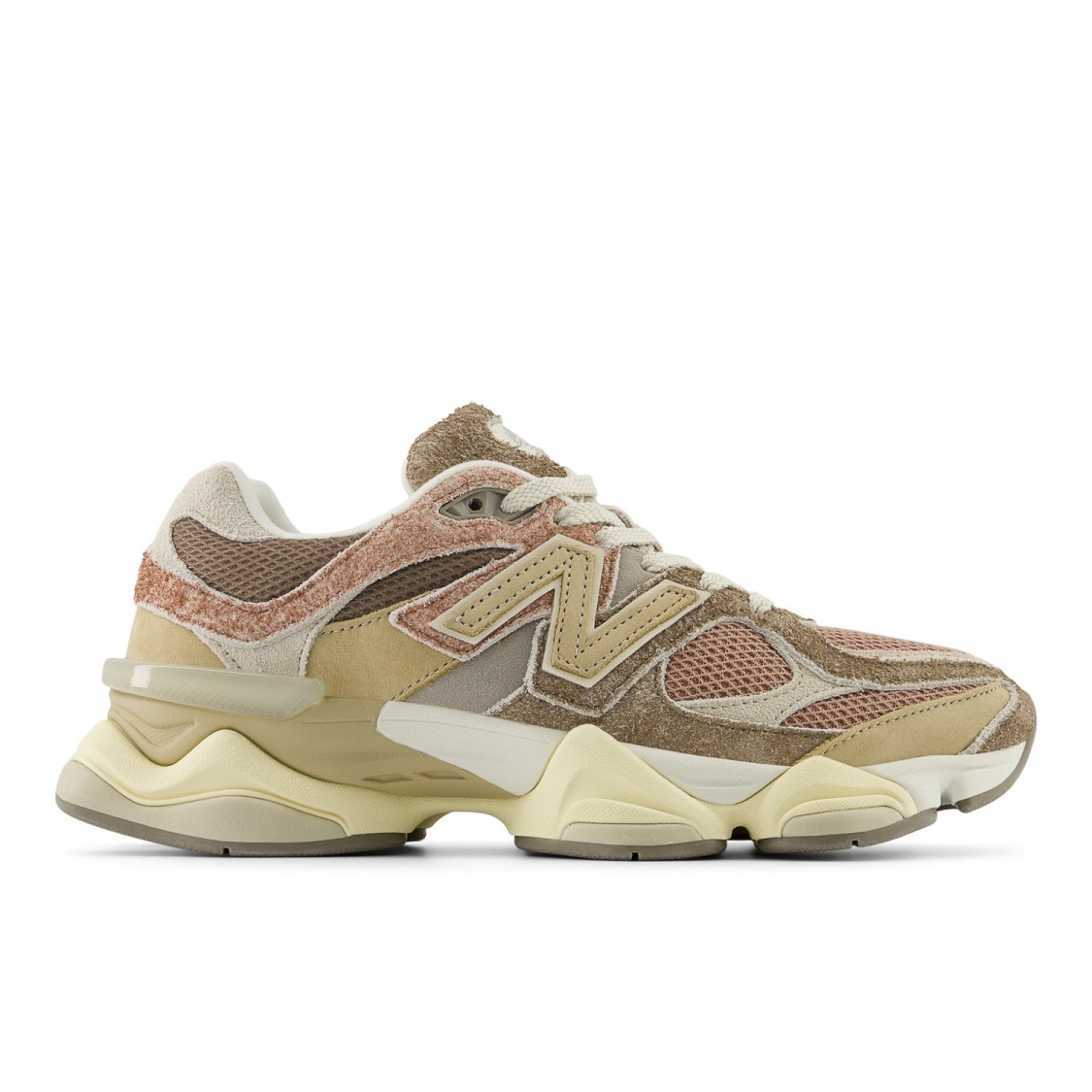 New Balance Suede And Tech Fabric Multicolor Low Top Sneaker In Brown