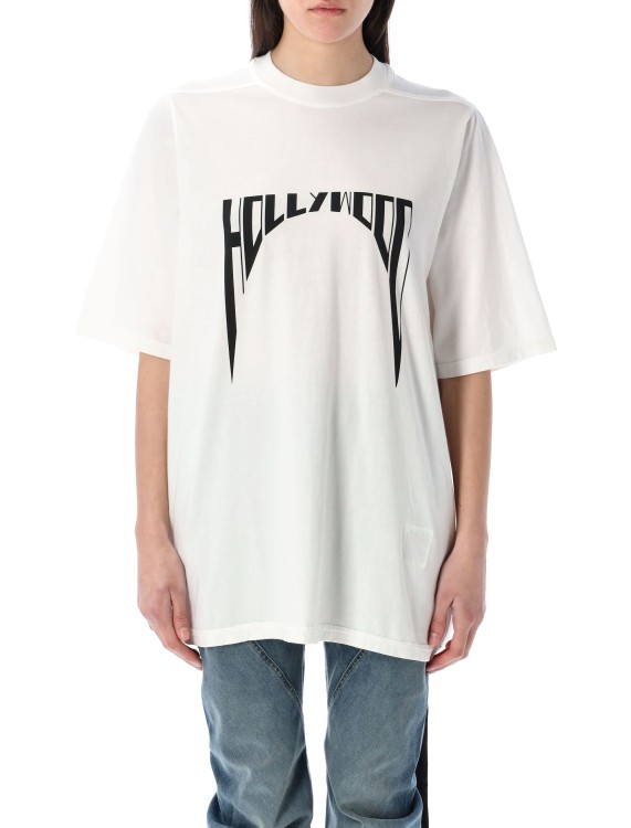 Tシャツ・カットソー DRKSHDW OVERSIZED WHITE T-SHIRT IN COTTON Drkshdw By Rick Owens Graphic Print Oversized Cotton T-Shirt