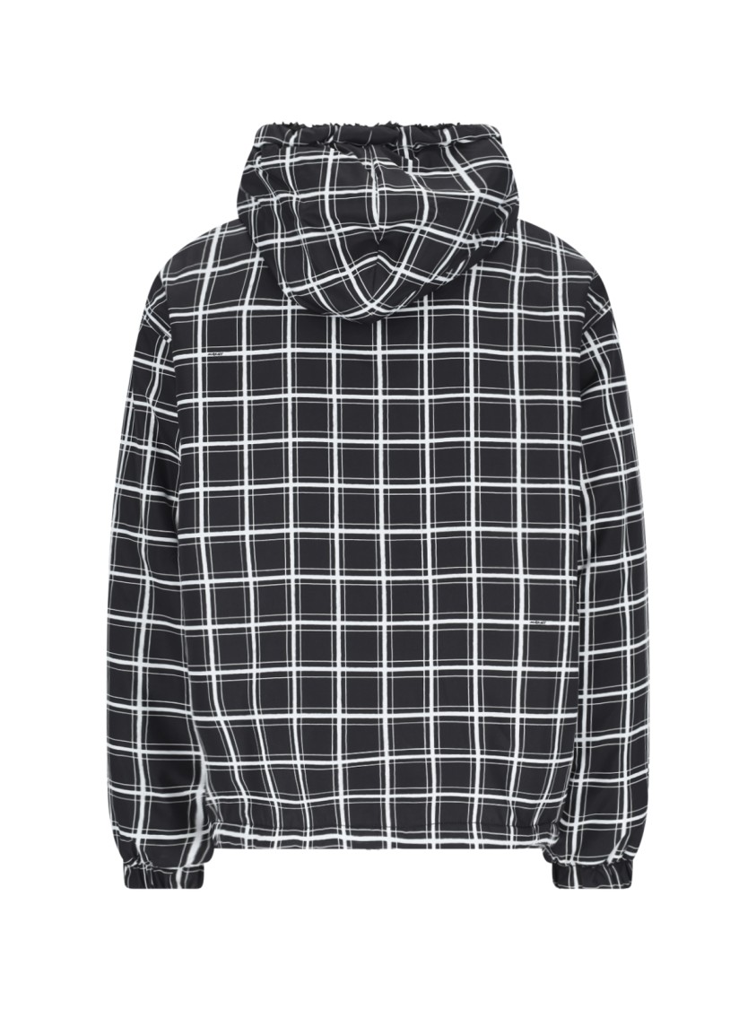 Shop Marni Checked Quilted Puffer Jacket – Black