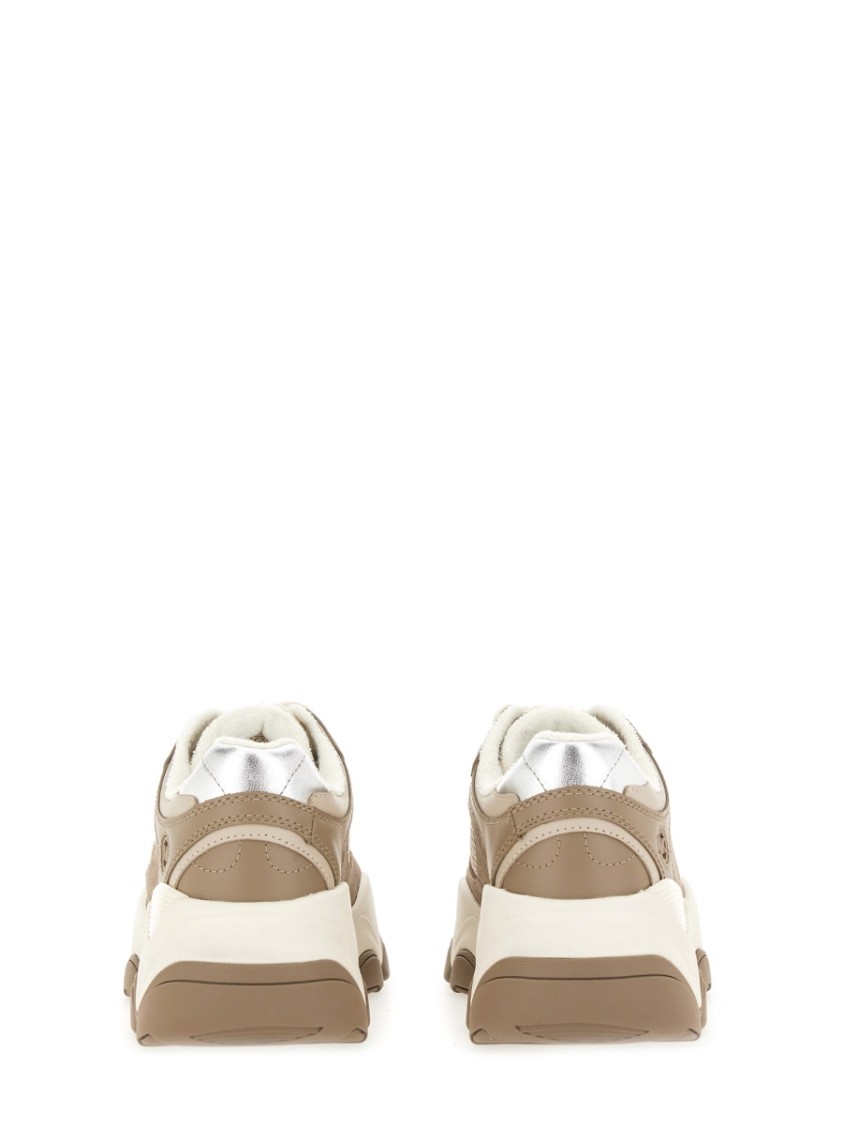 Michael Michael Kors "atlas" Leather Sneaker In Neutral