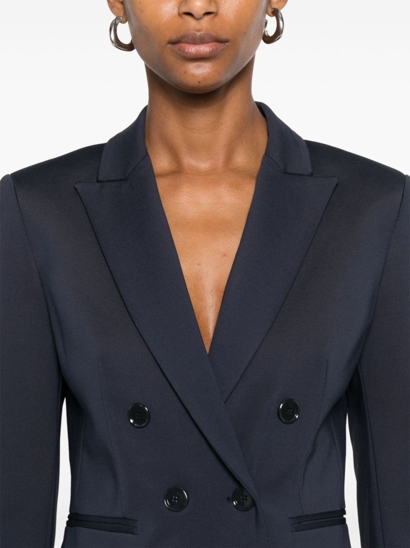 Pinko Tailored Double-breasted Blazer With Deep V-neckline