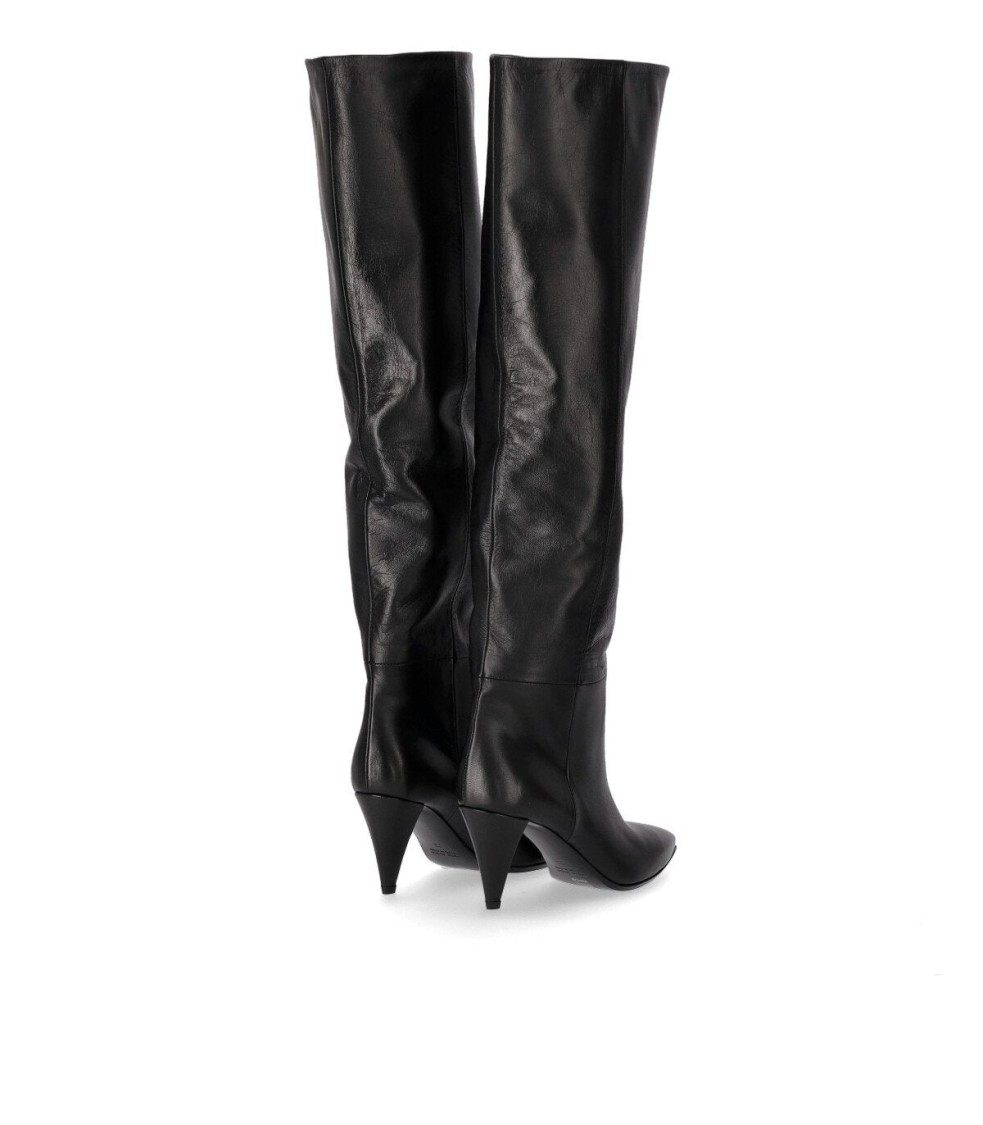 Strategia Scout Black Heeled High Boot In Black