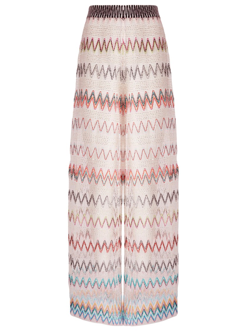Missoni Wide-leg Pants With Vibrant Zigzag Pattern