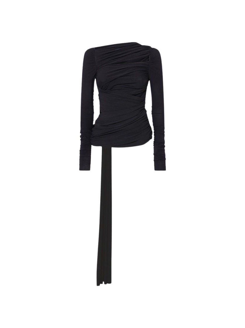 Shop Attico The Asymmetrical Cut Out Top