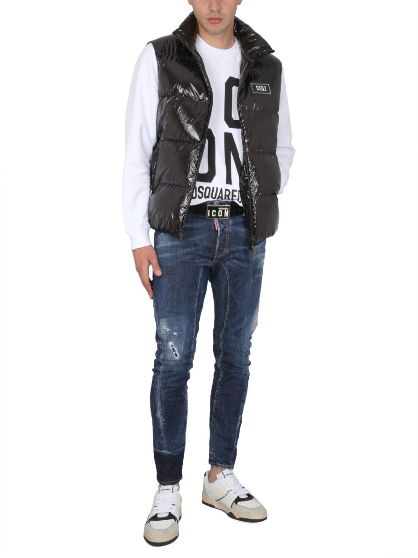Shop Dsquared2 Logo-embellished Cotton Sweatshirt In White
