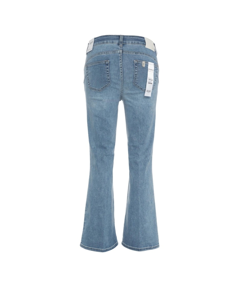 LIU •JO LIU JO HIGH-WAISTED BOOTCUT JEANS WITH FLARED LEG
