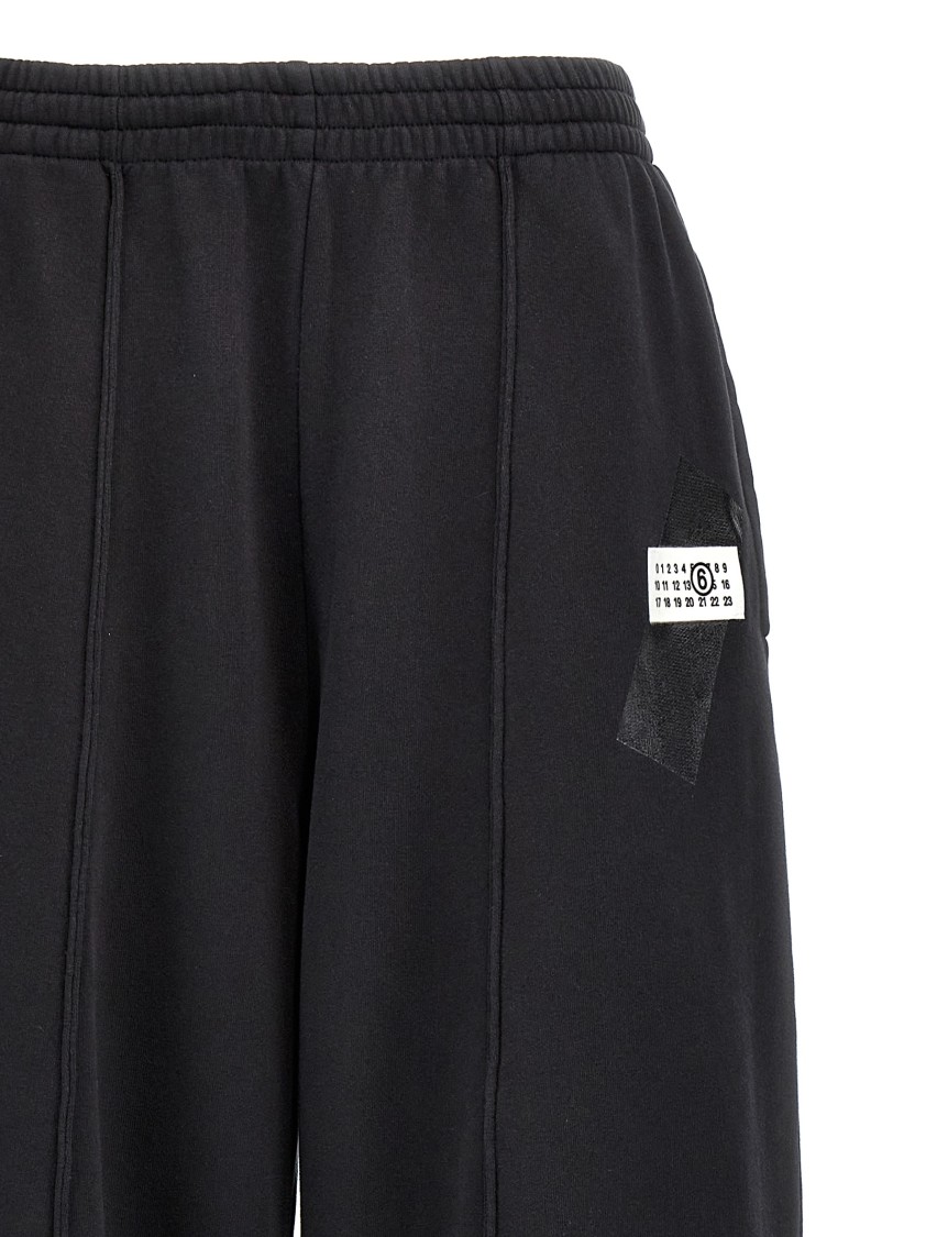 Mm6 Maison Margiela Mm6 By Maison Margiela Brushed Cotton Joggers With Adjustable Drawstring In Black