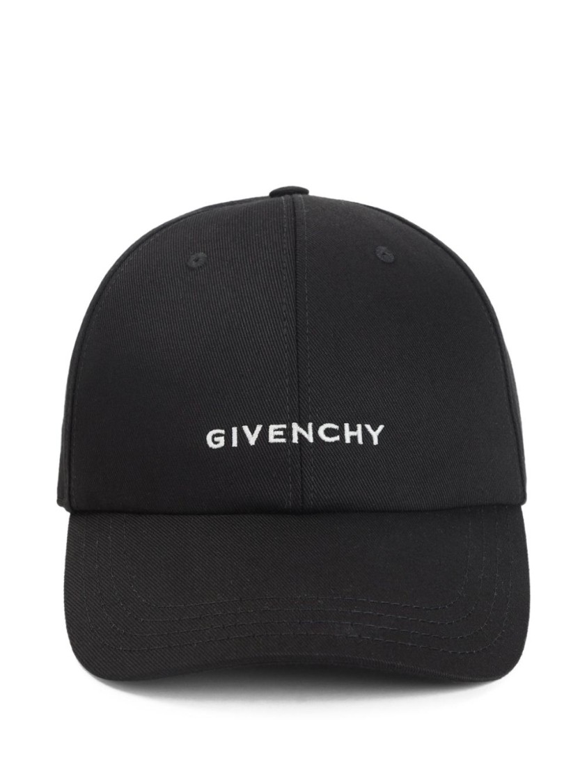 Givenchy Structured Black Cap With Contrasting Logo In Black