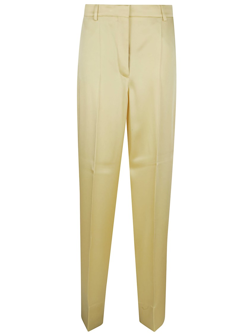Stella Mccartney Straight-leg Trousers With Low-rise Waist In Yellow