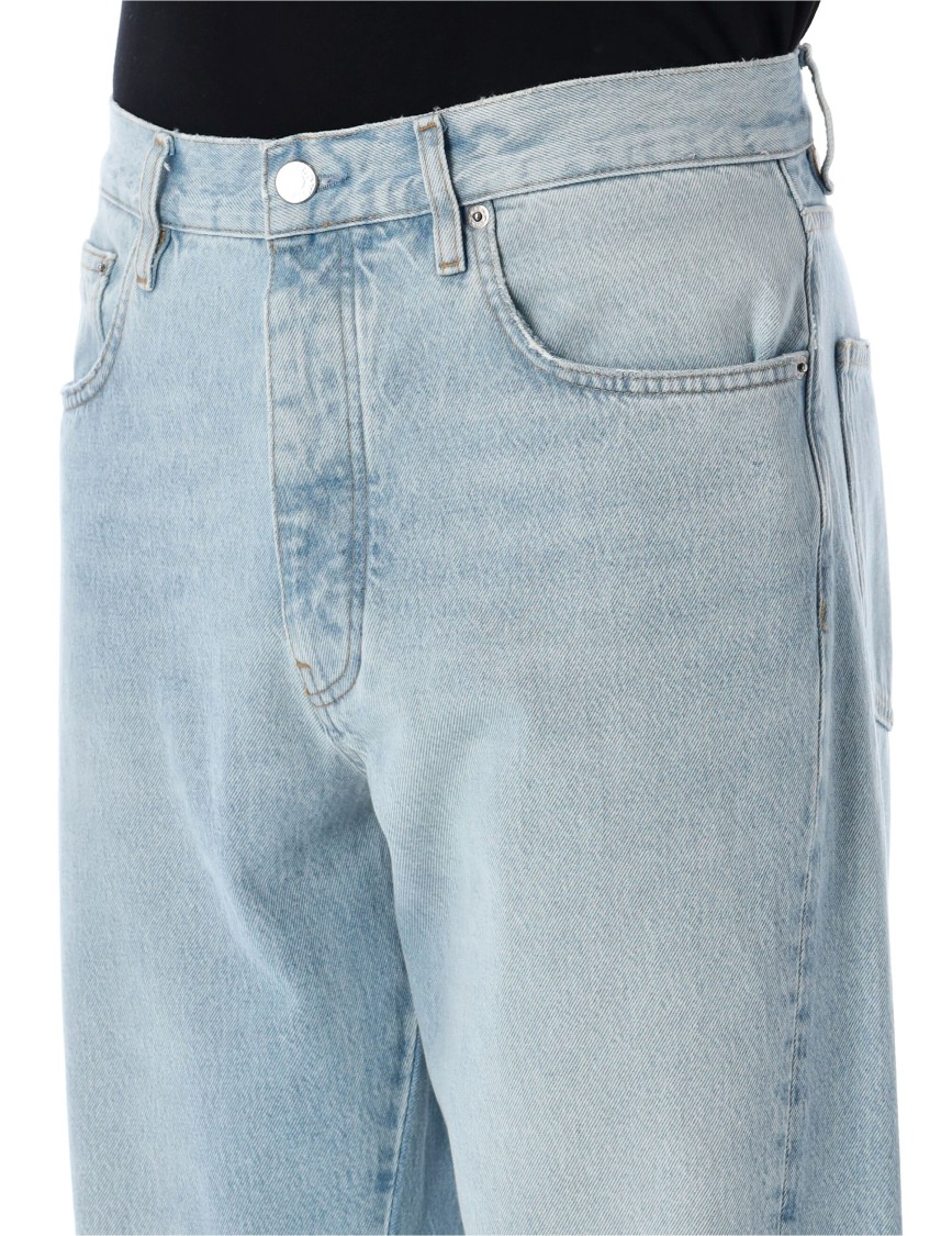 Sunflower Wide Twist Jeans With Twisted Side Seams In Blue
