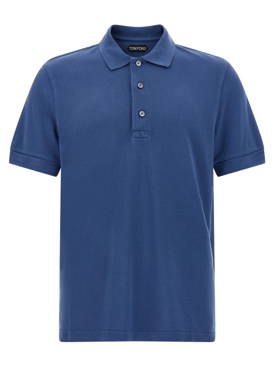 Tom Ford Piqué Polo Shirt in Blue | THE LIST