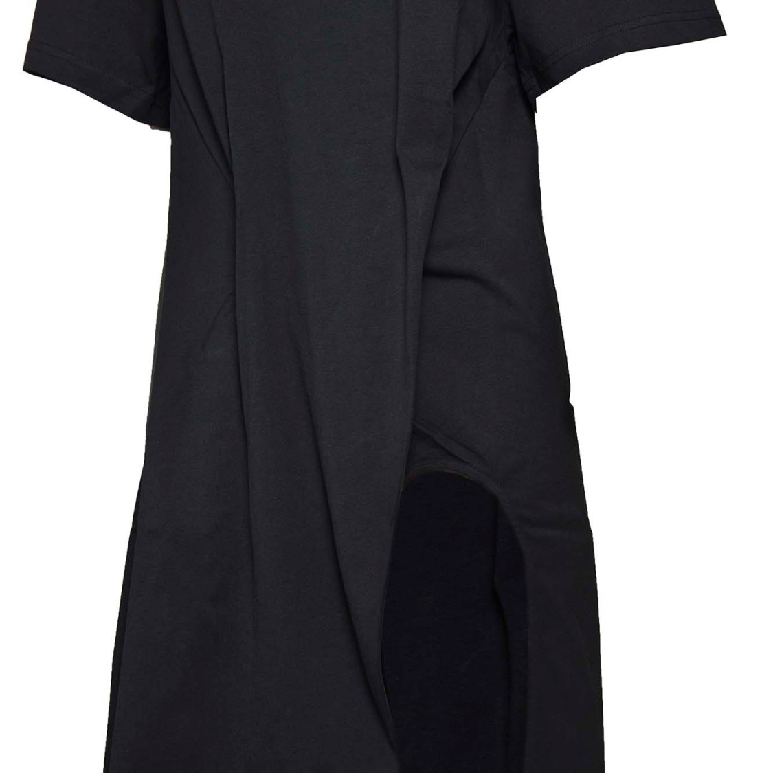 COURRÈGES COURRÈGES BLACK COTTON T-SHIRT DRESS