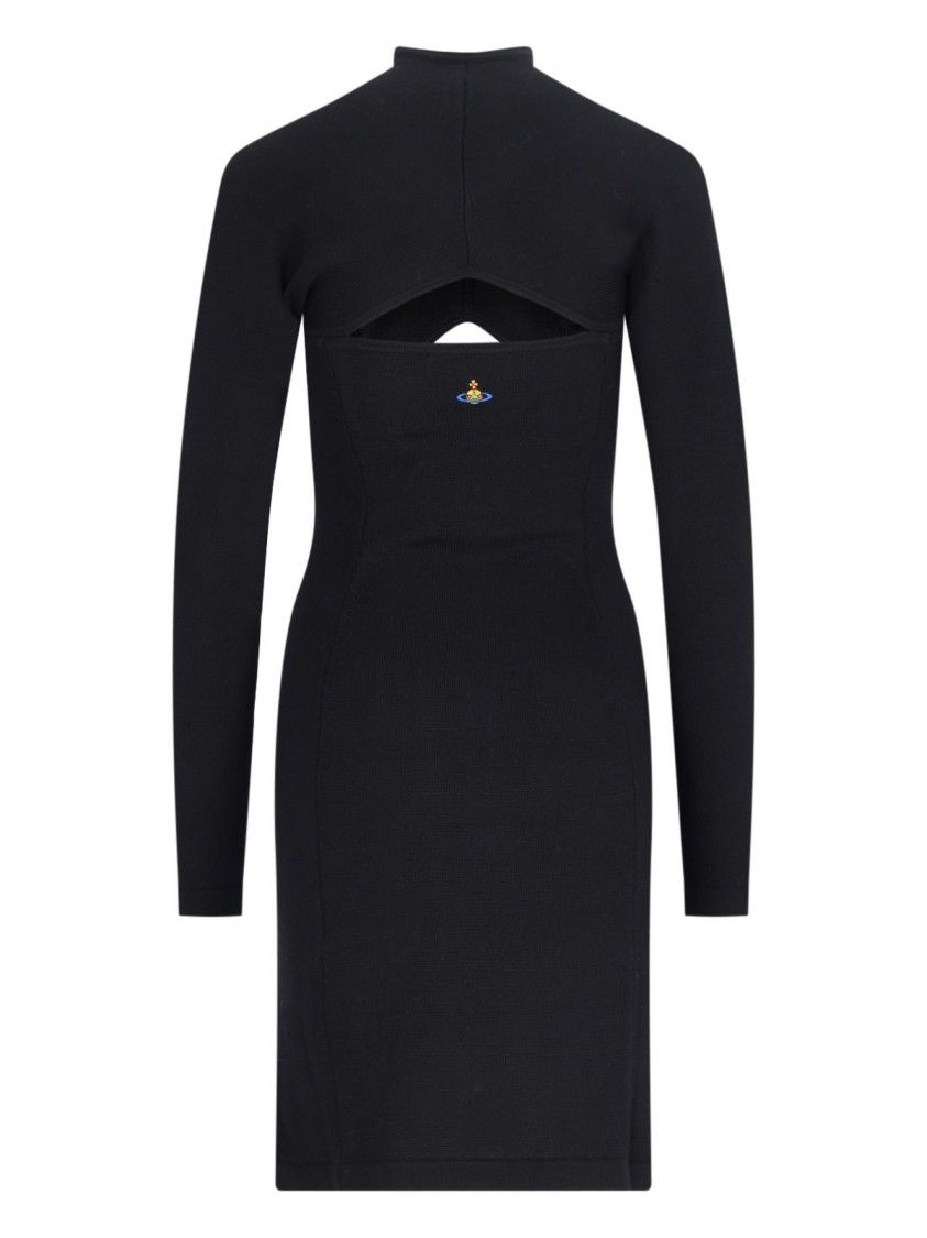 Shop Vivienne Westwood Pamela' Black Virgin Mini Cut-out Dress – Black
