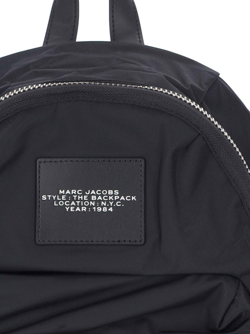 Marc Jacobs Large Black Nylon Backpack With Leather Accents In Black