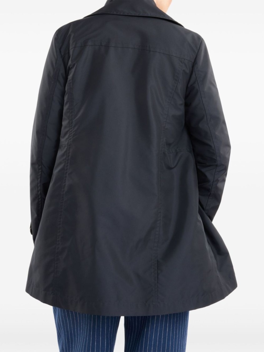 Fay Blue Jacket With Classic Collar And Tailored Fit In Blue
