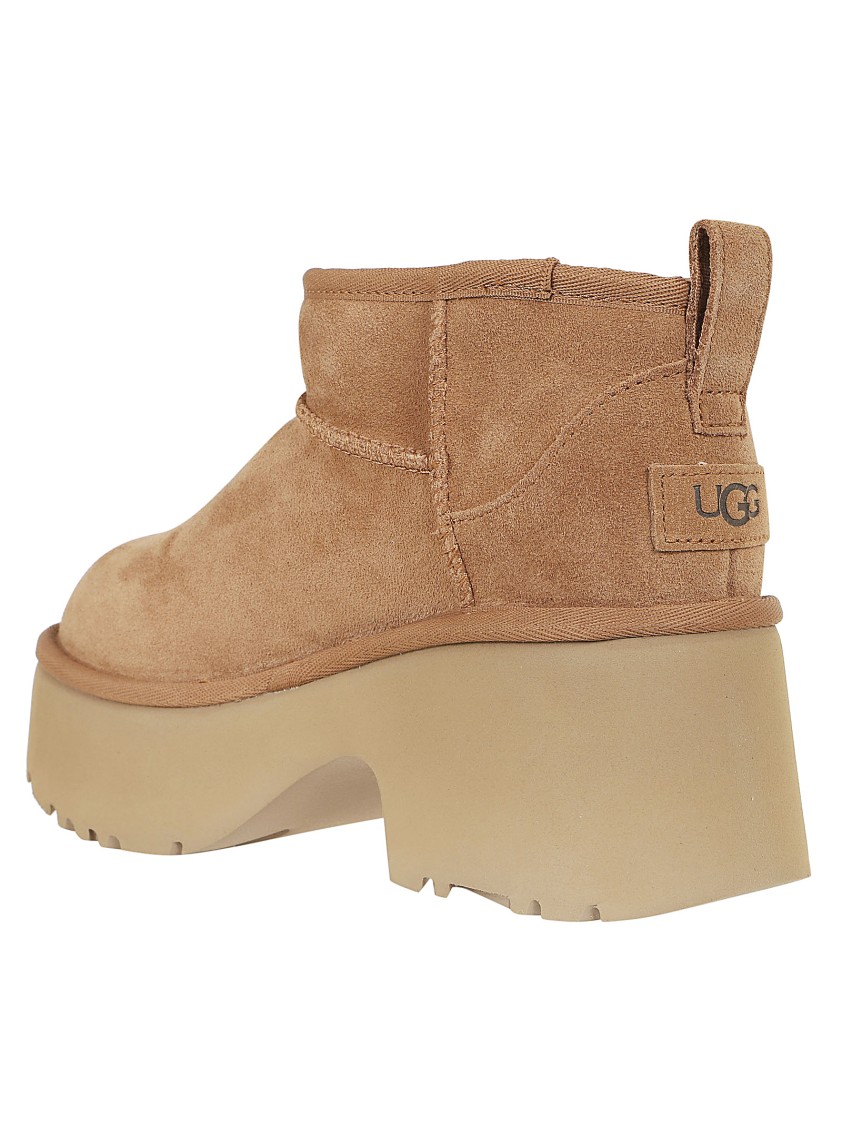Ugg Brown 'ultra Mini New Heights' Boots In Brown