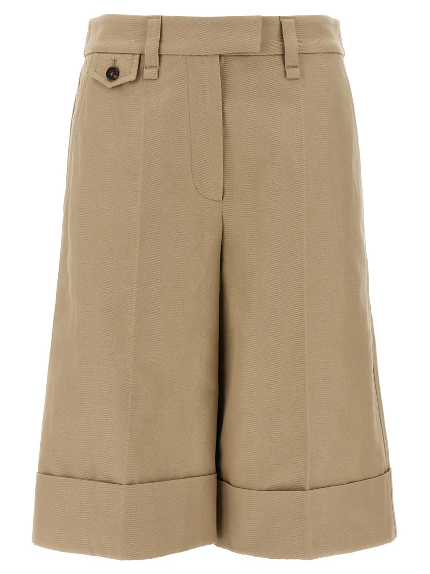 Brunello Cucinelli Rolled Hem Bermuda Shorts In Brown