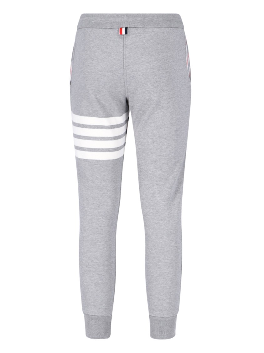 Thom Browne Four Stripes Track Pants In Gray