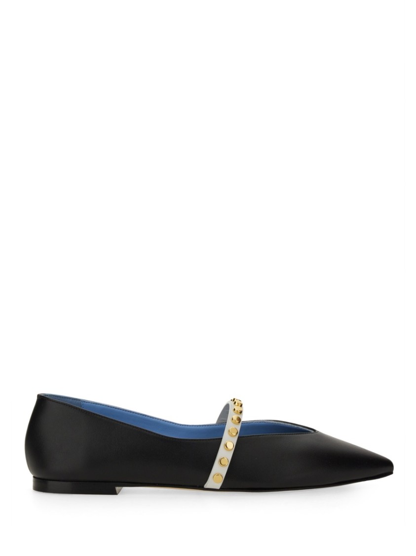 フラットシューズ Alexander Mcqueen Leather Ballerina Flats With Pointed Toe 47143746-1_3.jpg