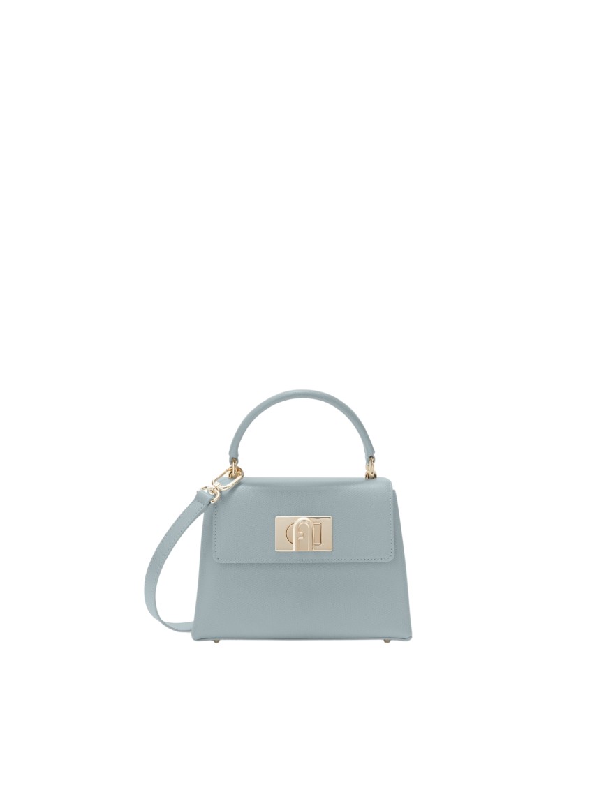 Furla 1927 Mini Top Handle In Leather Color Cloud In Blue