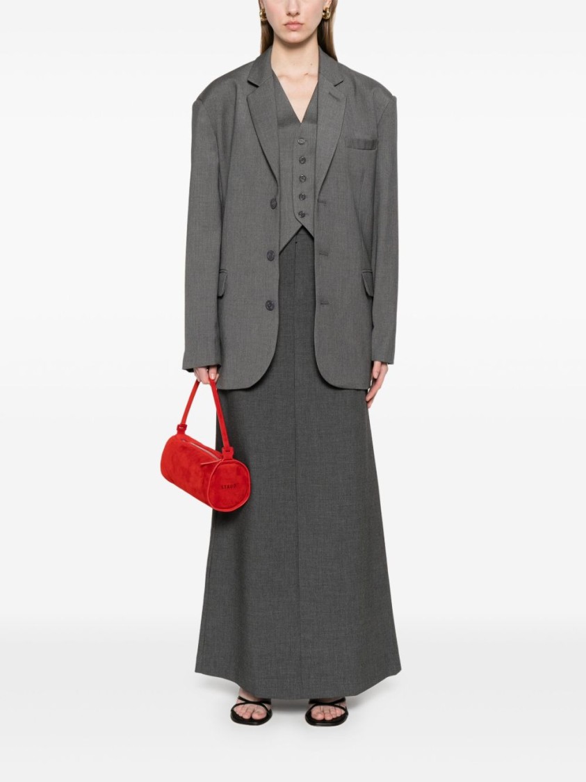 Shop The Frankie Shop Tailored Grey Wool Blend Vest