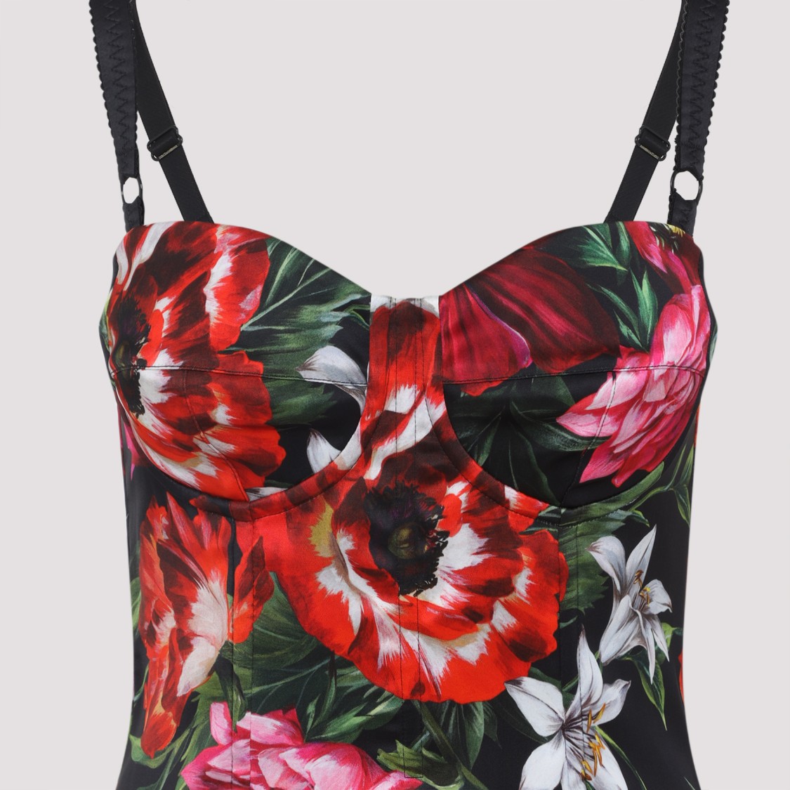 Dolce & Gabbana Floral Print Dress In Black