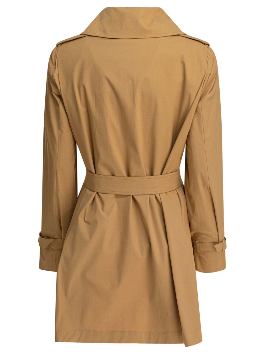 Max Mara Cotton Canvas Raincoat In Brown