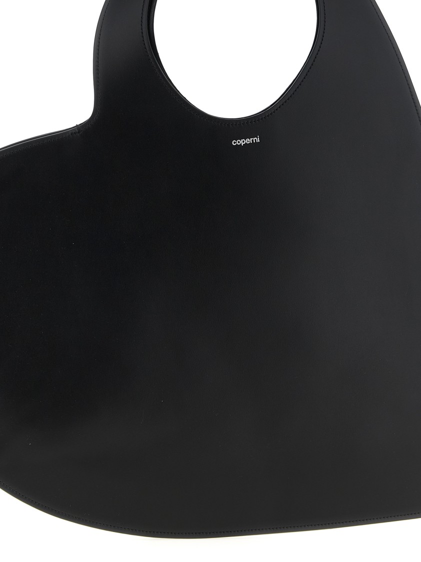 Coperni Double Heart Shoulder Bag In Black