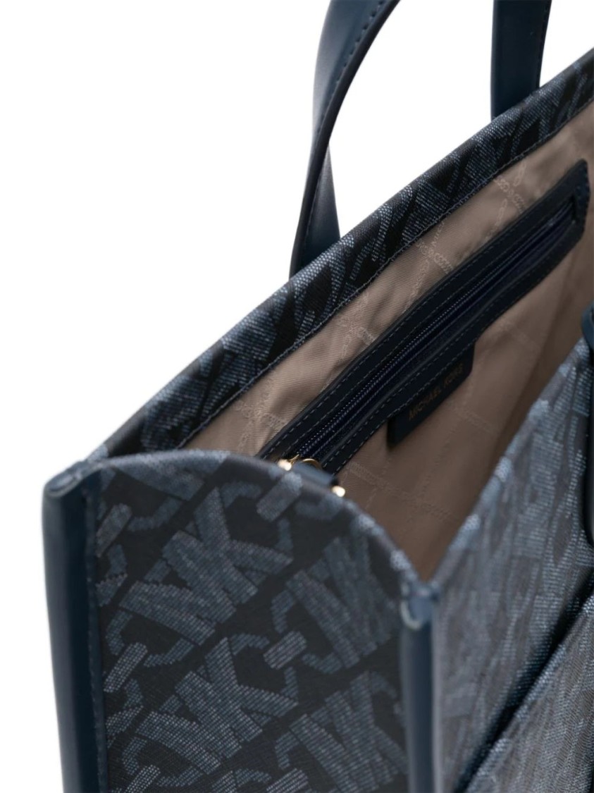 Michael Kors Large Grab Tote In Blue