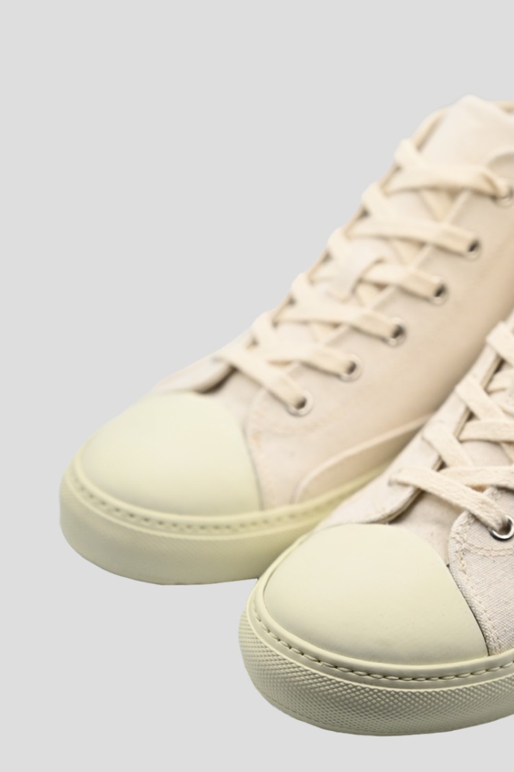 スニーカー Lardini Terzini Black & Beige Canvas Sneakers Lardini Terzini Black & Beige Canvas Sneakers | THE LIST