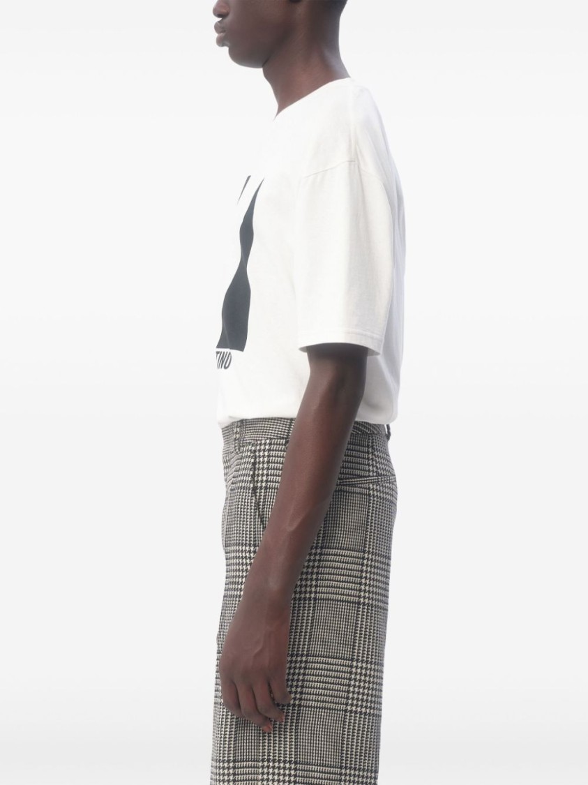 Shop Valentino Chez Print T-shirt In White