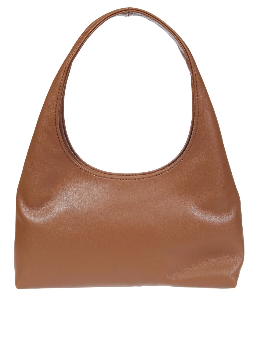 Apc A.p.c. Structured Shoulder Bag With Bold Lettering In Brown